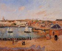 Pissarro, Camille - The Inner Harbor, Dieppe, Afternoon, Sun, Low Tide